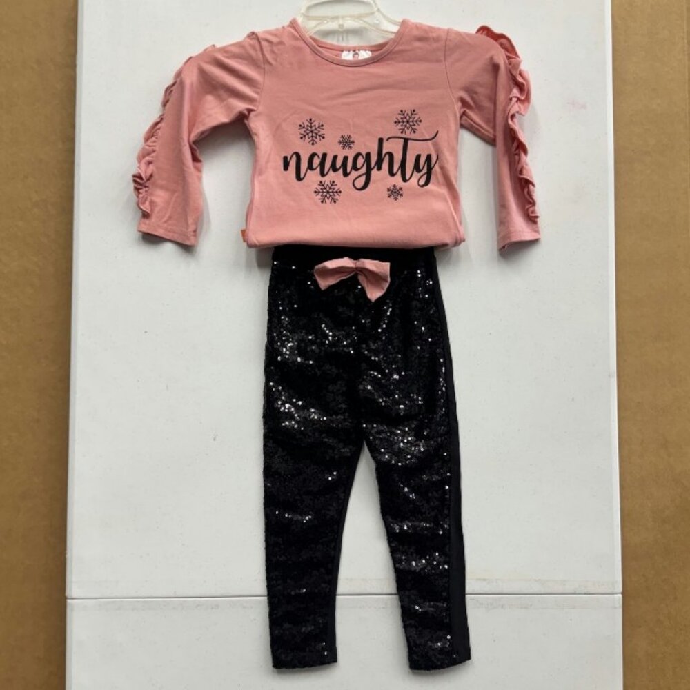 Ruffle Girl Christmas Outfit Girls Large (5)